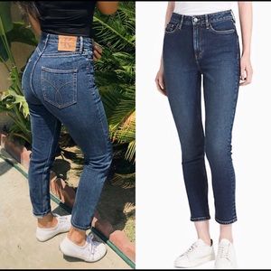 high rise skinny jeans calvin klein